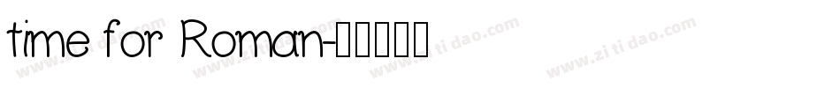 time for Roman字体转换